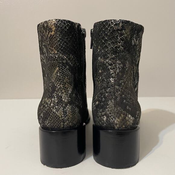 Vionic Metallic Snakeskin Suede Kamryn Ankle Boots  Gray Women's Size 7 - Picture 8 of 16